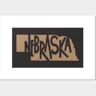 Nebraska Vintage Lettering Posters and Art